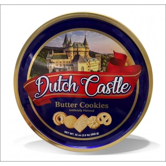 BICKIES DUTCH CASTLE BUTTER COOKIES 32 OZ, TIN