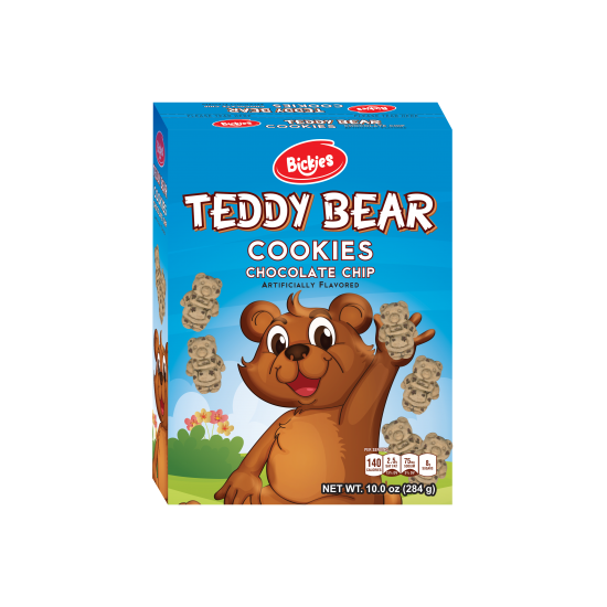 BICKIES TEDDY BEAR COOKIES-CHOCO CHIP 10 OZ 