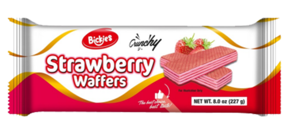 BICKIES STRAWBERRY<br /> WAFERS 8.0 OZ
